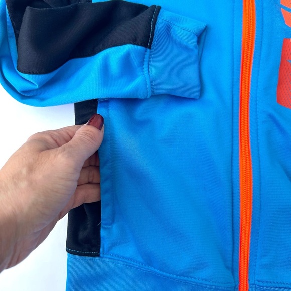 Nike windbreaker track jacket 5 small boys blue full zip collared activewear - Picture 5 of 10